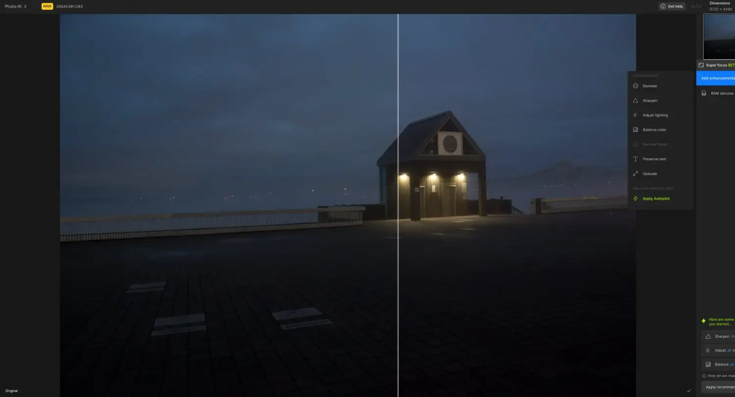 Topaz Photo Plugin interface with enhancement menu displayed