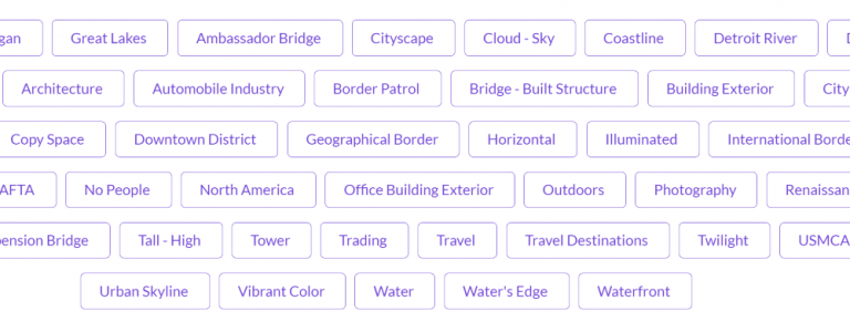 Tags on Getty Images photo