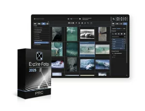 Excire Foto 2025 product box and main interface