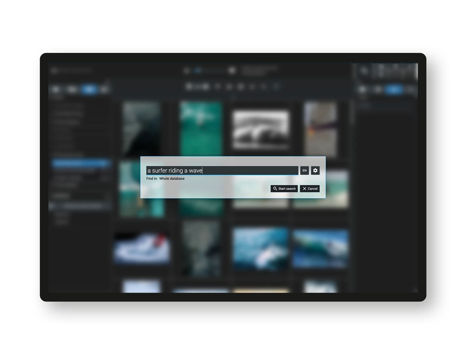 Prompt search tool in Excire Foto Office Edition