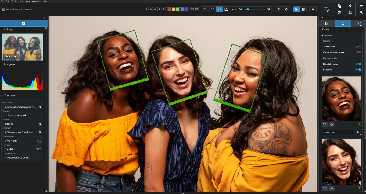 Excire Foto 2025 facial-recognition features