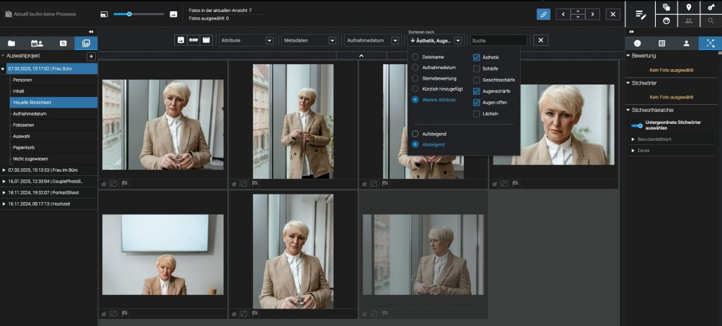 Screenshot der visuellen Ähnlichkeitssuche in Excire Foto Office Edition