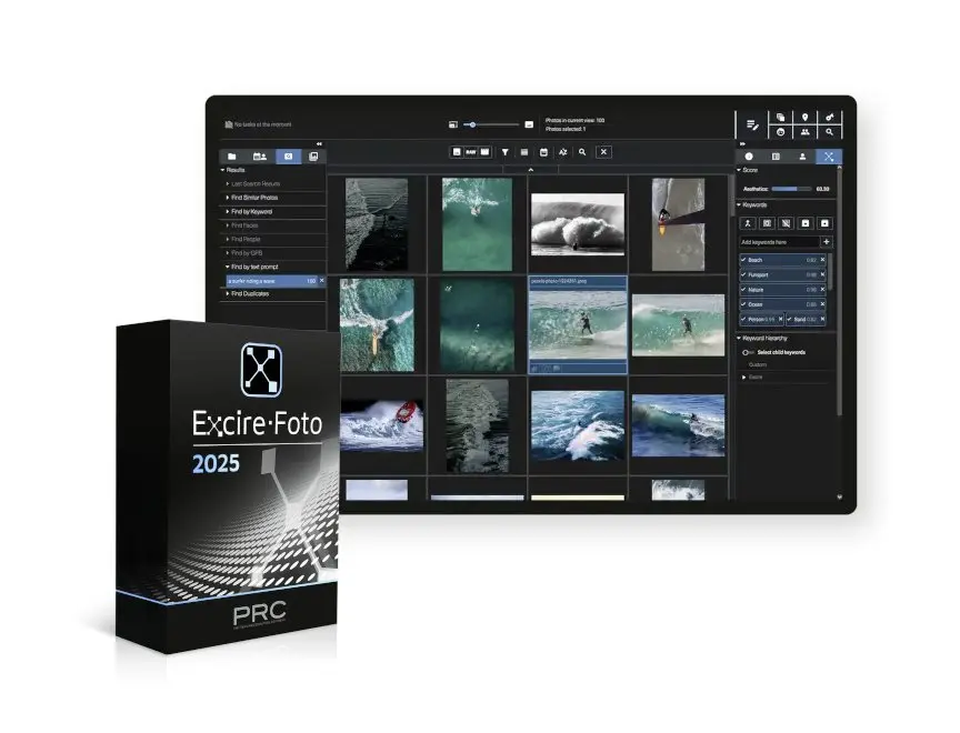 A product image of Excire Foto 2025 photo management software