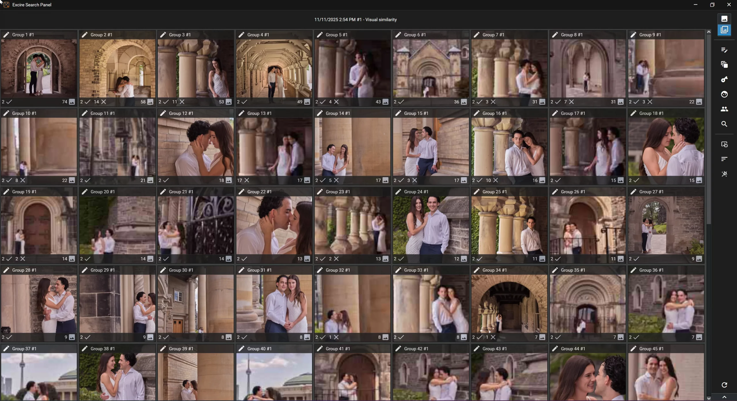 Excire Search 2026 visual similarity culling groups