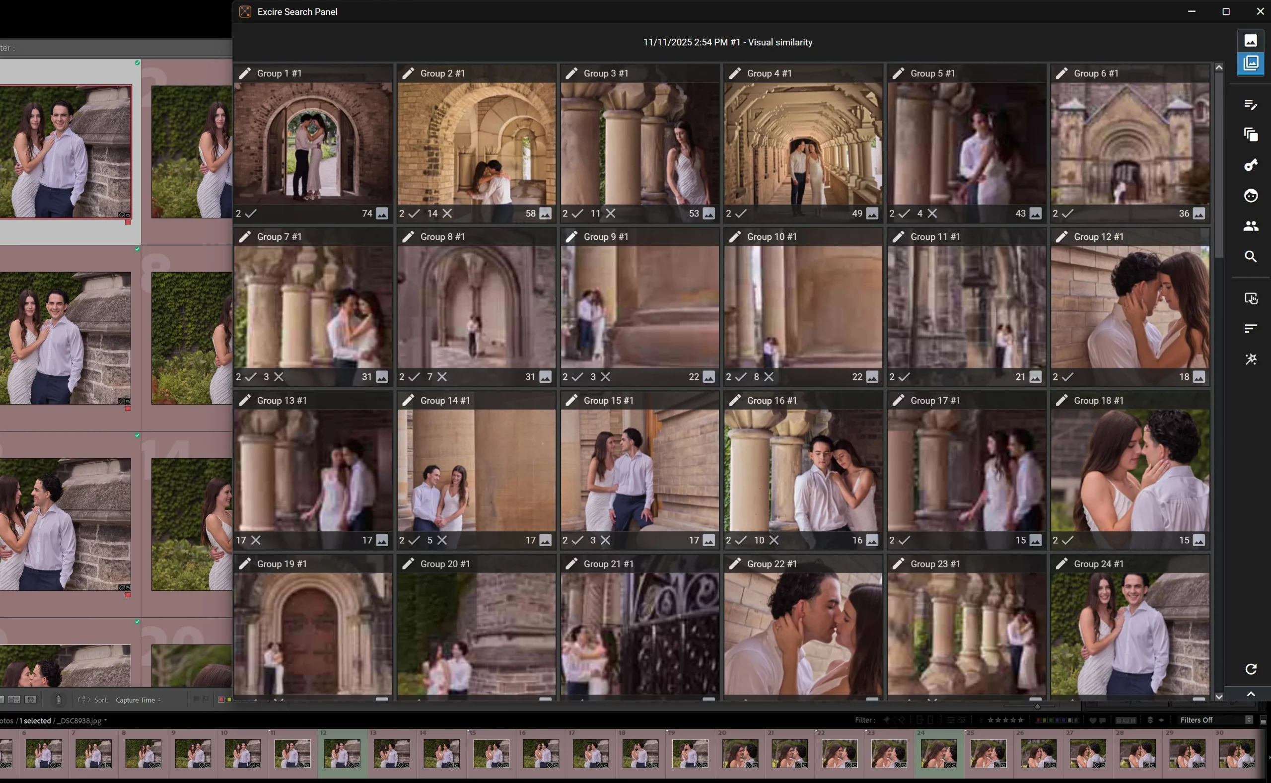 Excire Search 2026 culling group view