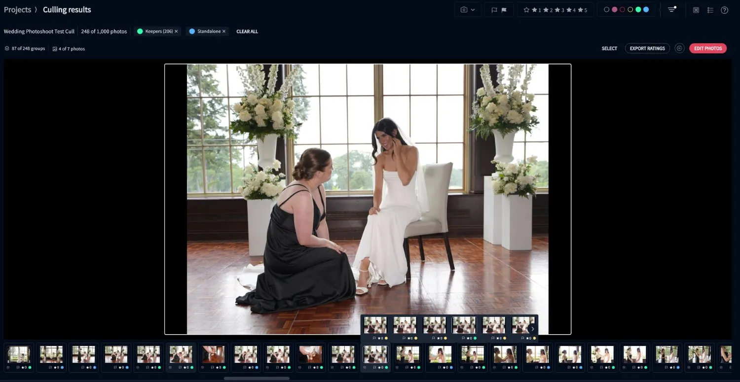 Loupe view in Imagen's culling module