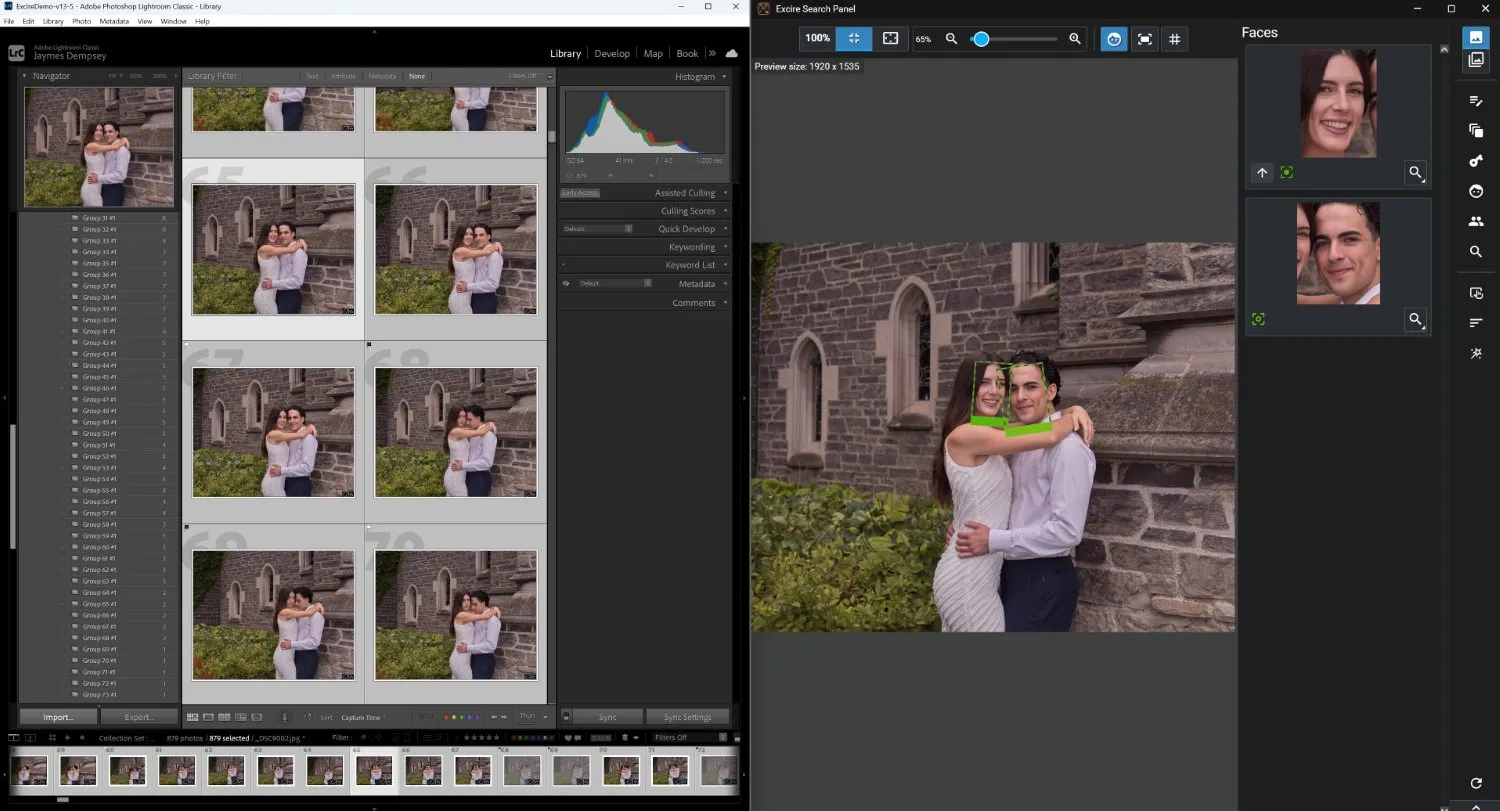Lightroom Classic with the Excire Search 2026 plugin installed