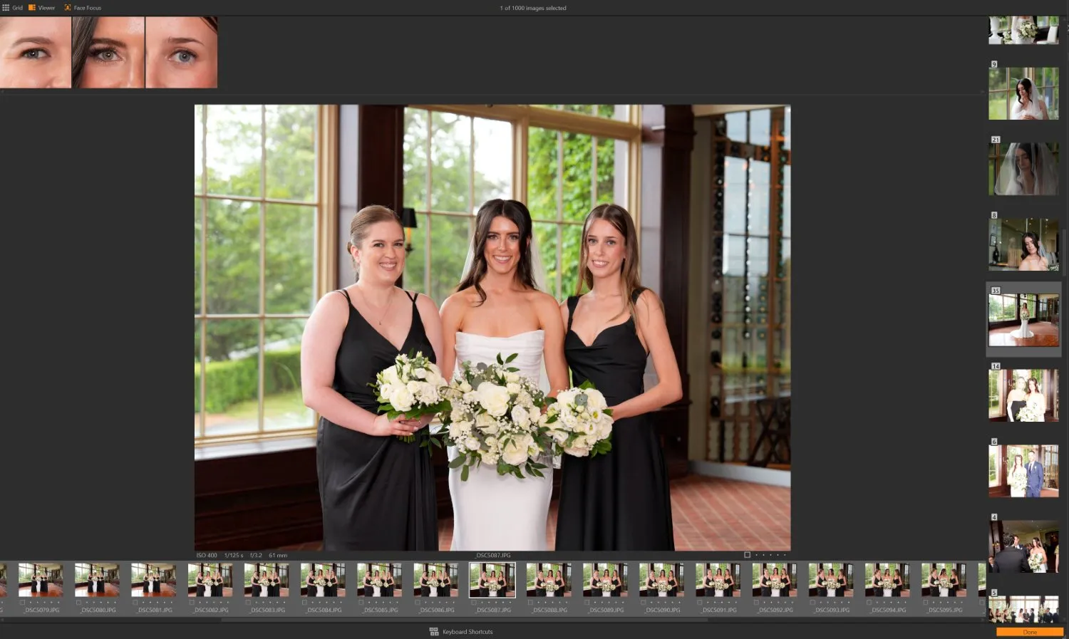 Capture One Loupe view with visually-similar image sets