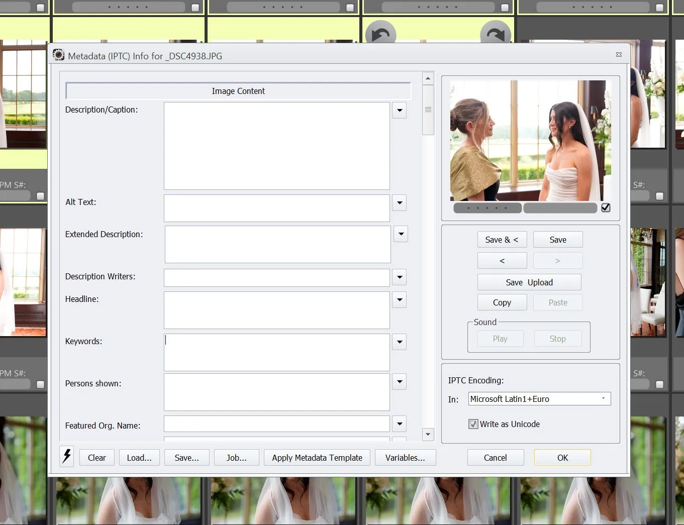 Photo Mechanic metadata forms