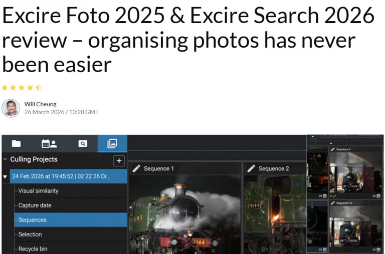 Amateur Photographer gives Excire 4.5 out of 5 stars in a review