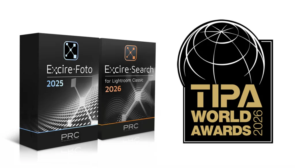 Excire Foto 2025 and Excire Search 2026 as TIPA World Award winners